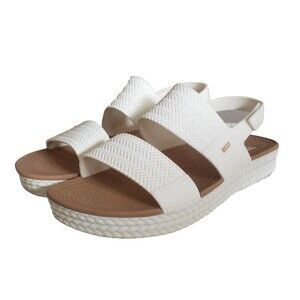 Reef Water Vista Sandal White / Tan Women's Size 9 Water Rubber Slingback